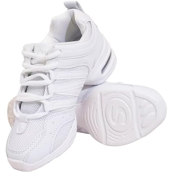Jazz Sneaker, damskie czarne sznurowane buty do tańca z rozciętą podeszwą