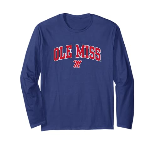 Mississippi Ole Miss Rebels Arch Over Navy Long Sleeve T-Shirt