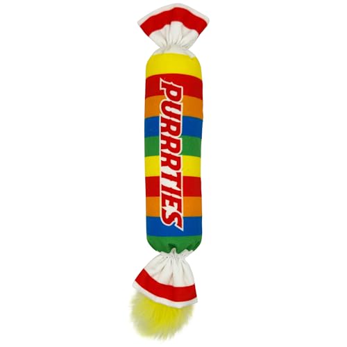 Huxley & Kent Kicker Cat Toy | Purrrties | Large Strong Catnip Filled Crinkle Cat Toy | Plush and Burlap Toy Promotes Natural Hunting Instinct | Kittybelles