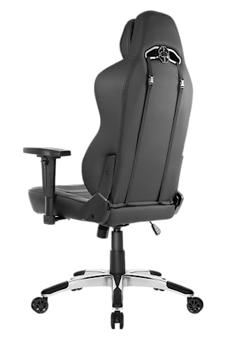 Akracing Office Series Obsidian Computer Chair- Pu Leather With High Backrest, Ergonomic, Recliner, Swivel, Tilt, Rocker & Seat Height Adjustment Mechanisms, 5/10 Warranty, Carbon Black #TOP5