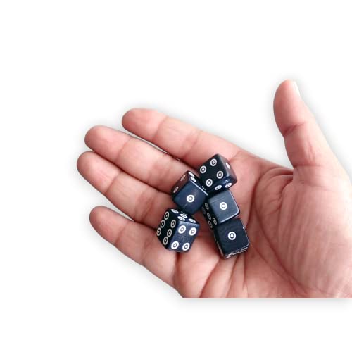 Cords Essentials D6 Viking/Medieval Betting Bone Dice Set Of 6 - (9/16 Inch Or 14-15 Mm) Thick (Horn) #TOP2