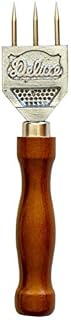 Hemoton Ice Picks Stainless Steel Ice Crusher Japanese Style Ice Chipper Hammer Bar Ice Carving Tools with Wood Handle for Kitchen Bar Restaurant Brown