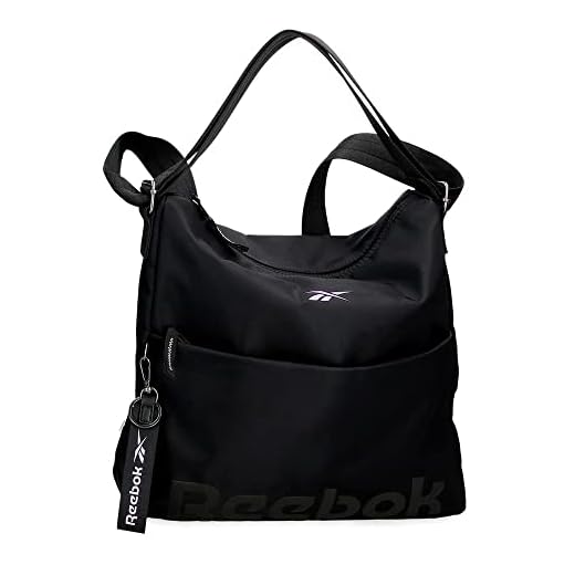 Reebok Linden, Equipaje Bolsa De Mensajero Mujer, Negro (Black), Bolso Mochila