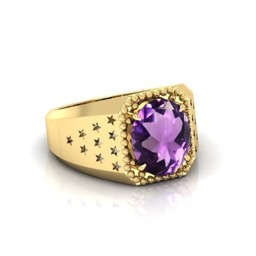 Bague astrologique améthyste réglable : fini les erreurs de taille