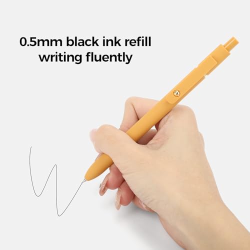 Image of Ddaowanx Gel Ink Pens 24 Pack Quick Dry 0.5mm Fine Point Smooth Tip Cute School Supplies Gifts for Women (Vintage + Morandi Black Ink)