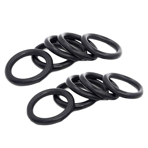 GRASAKY 10個入り ブラック Oリング 1.5mm 0.059インチ ワイヤ径 シールガスケット シールリング ガスケット 内径0.7mm〜4.5mm ゴムシールワッシャー 配管用丸型(ID 1.4mm)