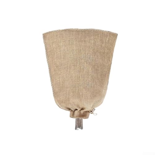Sac de protection pour plantes d'hiver, sac en toile de jute avec cordon de serrage 100 x 120 cm pour arbustes, arbres et plantes en pot (101,6 x 119,4 cm)