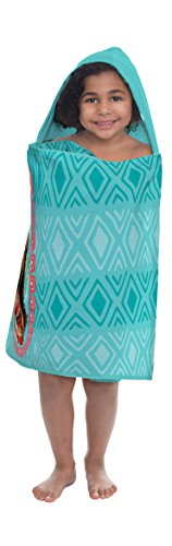 Image of Jay Franco Moana Cotton Hooded Cape Bath /Pool /Beach Towel, Teal | Super Soft Absorbent 3D Hood, Maui, Machine Washable Bath Beach Pool Travel (Officially Licensed Disney Product) Teal