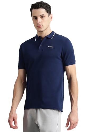 Image of Reebok Men's Pure Cotton Polo T-Shirt - Breathable Soft Half Sleeve Collar Tee for Men | Smart Casual Polo Tshirt for Men | Office Travel
