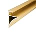 C.R. LAURENCE SE3896BGA CRL Brite Gold Anodized 96" Aluminum Shelving Extrusion for 3/8" Glass