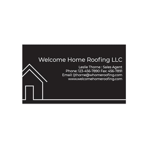 Personalized Black Real Estate Business Cards / 100 Custom General
