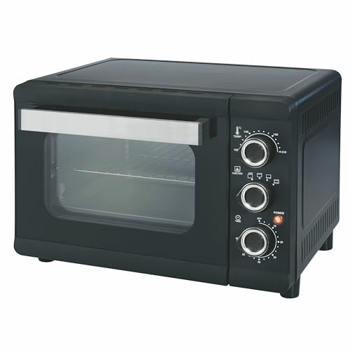 Forno elettrico 32L, vetro temperato, con luce, 1380W, nero Kooper