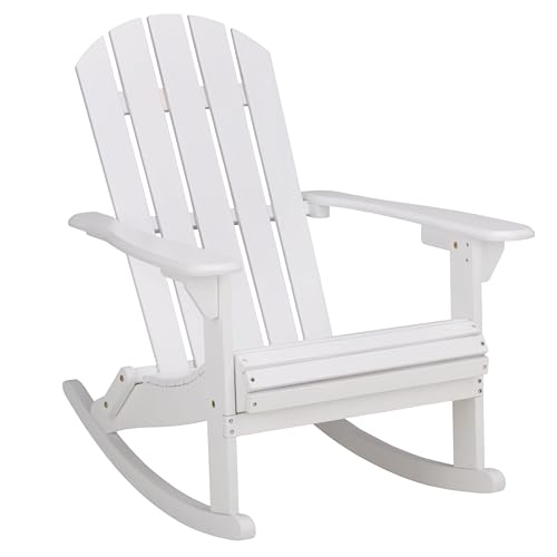 - White Solid Wood - Weather Resistant - Ideal For Patio, Deck, Porch, Backyard, 18.3" Seat Height (pat6001e)