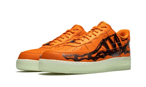 Nike Mens Air Force 1 Low CU8067 800 Orange Skeleton - Size 10.5
