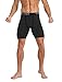TELALEO 5 Pack Compression Shorts for Men Spandex Sport Shorts Athletic Workout Running Performance Baselayer Underwear Black L