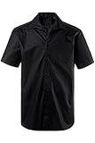 Flexibel verstellbarer Kragen JP 1880 Herren große Größen Hemd, Halbarm, Variokragen, Comfort Fit-Schnitt schwarz 4XL 705178 10-4XL