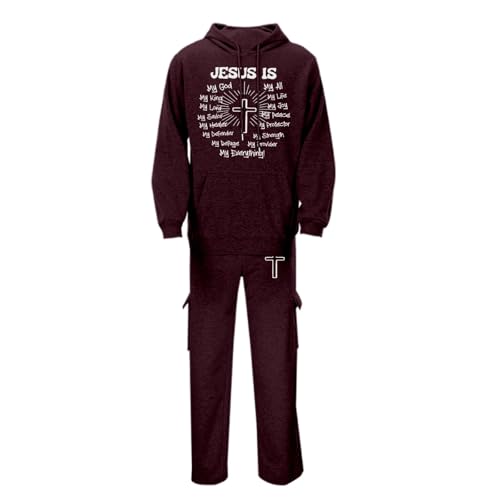 Sweat à capuche et jogging pour homme ensemble imprimé décontracté taille S