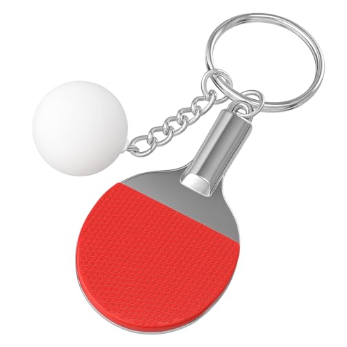 Porte-Clés Ping-Pong – Porte-Cléf Tennis de Table et Charme de Sac pour Femmes avec Design Mini Raquette & Balle, Cadeaux de Porte-Clé Cool pour Amatrices de Ping-Pong et de Sport