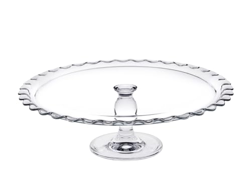 Pasabahce 5832437 Alzata Maxi Patisserie In Vetro Con Base E Bordo, Cm 37 x 12 H