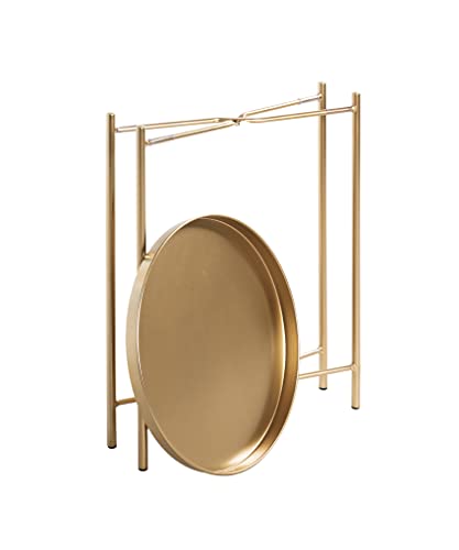 Table d'appoint ronde HAKU dorée pour optimiser les petits salons Art déco - 6