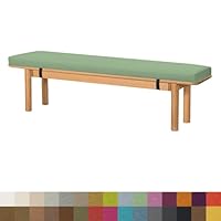 Cuscino Per Panca Da Giardino 140x35x3 Cm - Grigio, In Lino, Con Fondo Antiscivolo E Memory Foam - Foto 8