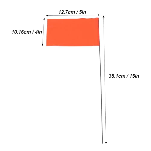 100pcs Bandeiras de Marcação 4 X 5in Bandeiras de Pvc 15in Pólo de Aço Marcadores de Gramado para Qu