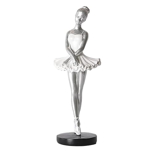 Estatua de Bailarina, Figura de Bailarina de Ballet de Resina, Esculturas de Arte de Pose de Bailarina de Ballet, Estatua Decorativa Moderna para Decoración del Hogar Mesa Dormitorio Sala de Estar