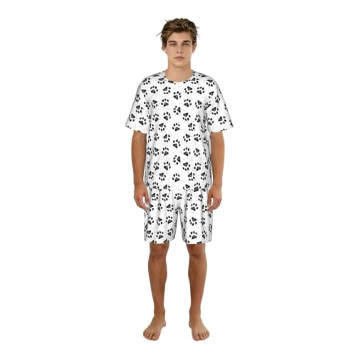 Pyjama court homme doux et extensible vêtement nuit respirant