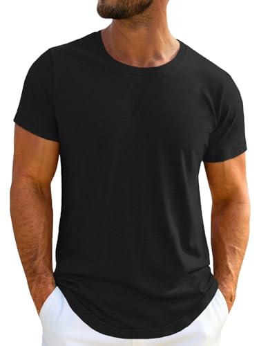 Image of UNCLECAT Mens Short Sleeve T-Shirts Crew Neck Casual Shirt Summer Classic Basic Lightweight Fashion Tees