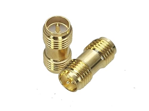 2 uds RP-SMA RPSMA a SMA/RP-SMA Enchufe Macho y Conector Hembra Adaptador coaxial RF convertidor de Prueba(Type 3)