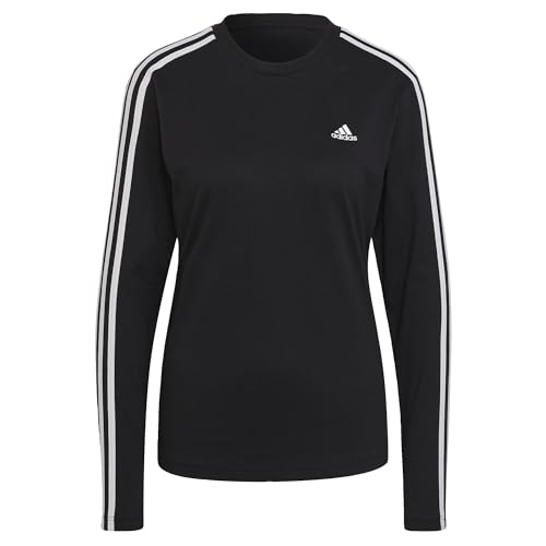 ADIDAS HF7261 W 3S LS T T-shirt Mujer black/white Tamaño L