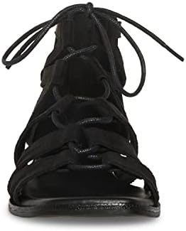 Madden Girl Women's Honered Flat Sandal, Black Fabric, 5 | Image 1