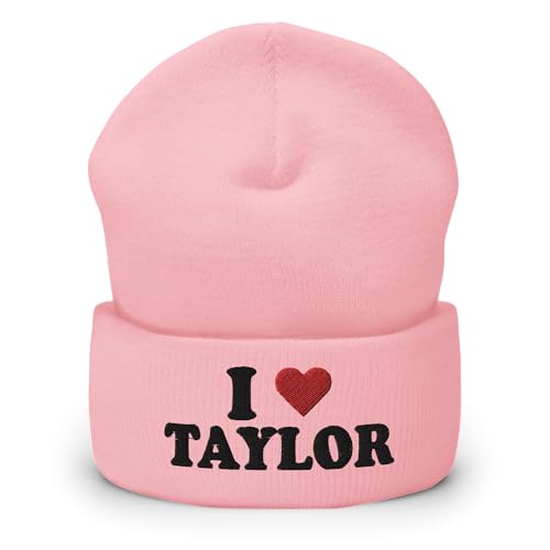 I Love Taylor Cuffed Beanie Taylor Fan Hat