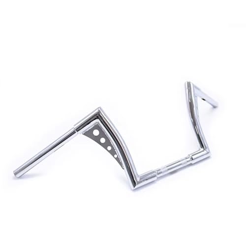 Guidon de Moto Vintage 25 mm, Barres Ape Hanger, Hauteur 10'', 12'', 14'', 16'', Volant modifié Softail pour Dyna Electra Glide 883(Chrome 10inch)