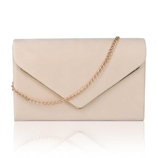 Shengxi Bolso de Fiesta Noche de Moda para Mujeres Bolso Sobre con Cadena Desmontable Bolsas de Embrague Bolsos de Hombro Elegante Cruz Cuerpo Bolsas Cartera de Mano para Bodas Cita Fiesta (Beige) | Ya disponible en tu tienda friki favorita! En mundofriki.es!