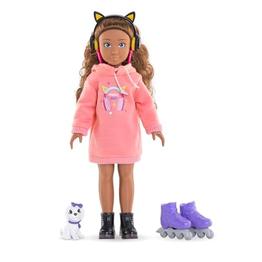 Corolle Girls - Coffret Melody Music & Mode, poupée Mannequin, 28cm, 4 Accessoires, dès 4 Ans, 9000600240