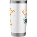 ANOVEL F-Caw-F Funny Chicken Travel Mug,Humorous FCawF Rooster Meme Stainless Steel Insulated Tumbler for Coffee & Drinks 20oz (White Chicken01)