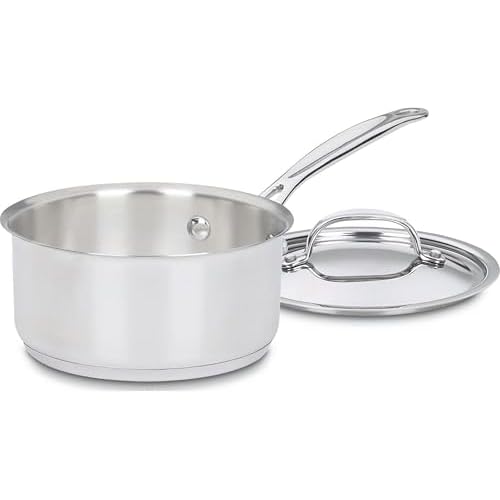 Cuisinart 1.5 Quart Saucepan w/Cover, Chef’s Classic Stainless Steel Cookware Collection, 719-16