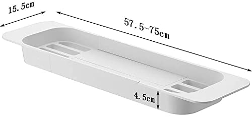 Support de lecture pour baignoire extensible et étagère de rangement
