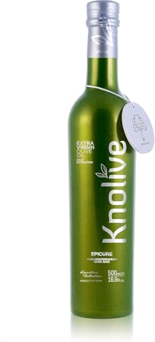 Knolive Epicure | Aceite de Oliva Virgen Extra Gourmet Coupage Hojiblanca y Picuda - Botella de 500 ml.