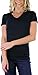 ToBeInStyle Women’s Beautiful Wardrobe Classic Short Sleeve V-Neck T-Shirt - Black - M