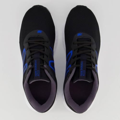 TENIS NEW BALANCE 411V3 MASCULINO BLACK/BLUE OASIS, Calçados Masculinos, PRETO/AZUL, 42