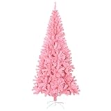 Generic Kunstkerstboom, PVC-materiaal met Stevige Metalen Standaard, Eenvoudig Te Monteren Feestelijke Boom voor Thuis, Woonkamer en Vakantiedecoratie (210x110 cm)