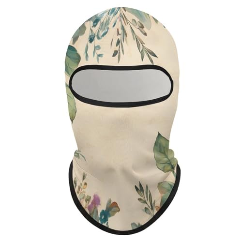 Balaclava Mask for Men Ski Mask for Women Floral Border Background Full Face Mask Face Cover for Cycling miniatura 7