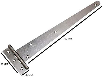 100 X 12 INCH 300MM T TEE Hinges BZP ZINC Plated Steel