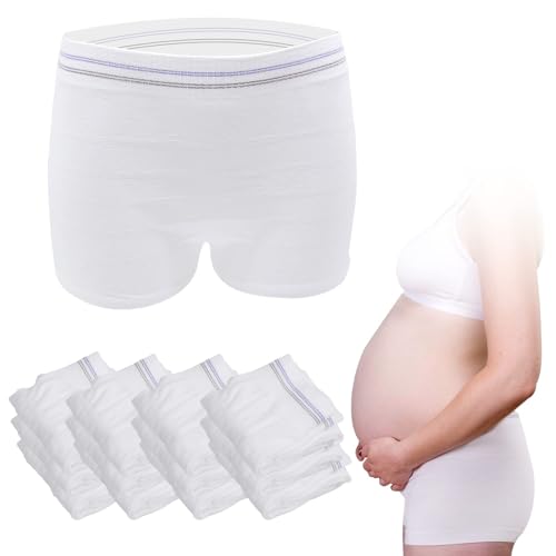 Image of HANSILK Mesh Postpartum Underwear 12 Pack High Waist Reusable Post Bay C-Section Recovery Maternity Panties for Women Washable Mesh Panties (XX-L)