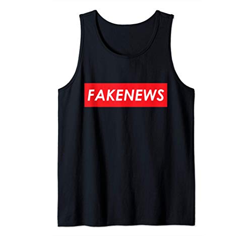 FAKE NEWS Red Box Logo Alternative Facts POLITICAL FAKE NEWS Camiseta sin Mangas