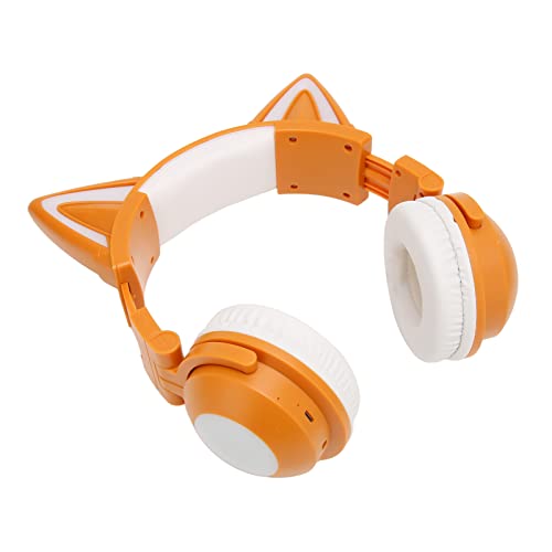 Auriculares con orejas de gato ajustables bluetooth y cableados para niñas y jóvenes