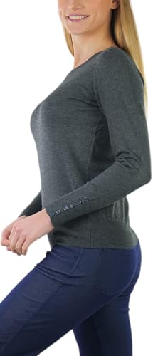 Image of ToBeInStyle Women's Classic Long Sleeve V-Neck Pullover Sweater