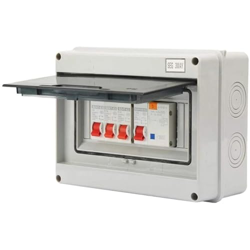 Coffret électrique étanche équipé 3 voies avec RCD et disjoncteurs MCB pour tableau garage
